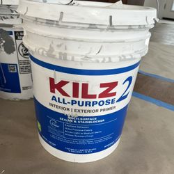 Brand new 5 Gallon Kilz Tinted Light Grey With Add’l 3 Gallons