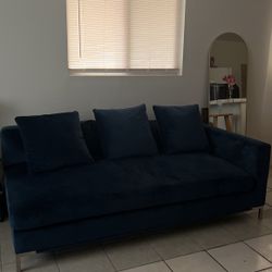 Blue Satin Couch