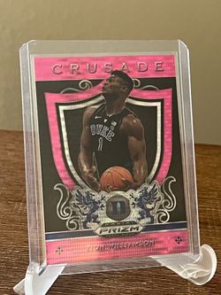 Zion Williamson 2019 PANINI PRIZM DRAFT "CRUSADE" PINK PULSAR RC #51