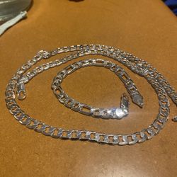 Silver 925 Necklace/bracelet Pair