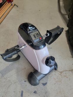 Stationary mini exercise bike.