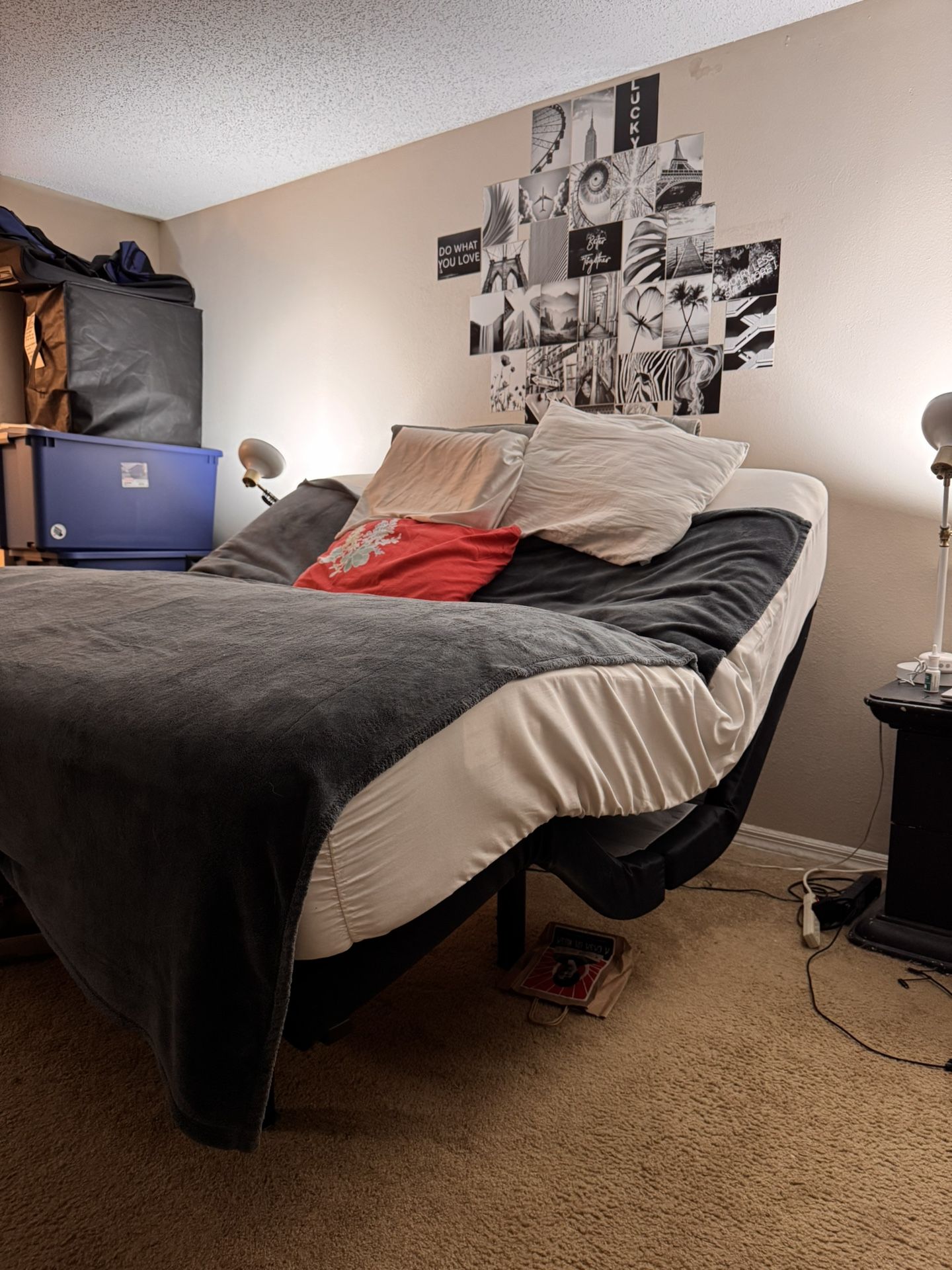 Moving Sale! King Size Adjustable Bed Base With Massage