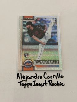 Alejandro Carrillo New York Mets Pitcher Topps Short Print Insert Rookie Card.
