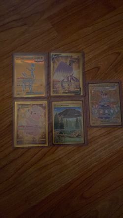 Gold Pokemon cards