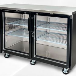 NSF 60 ins Beer Black Glass Door Back Bar Cooler case UUB24-60G

