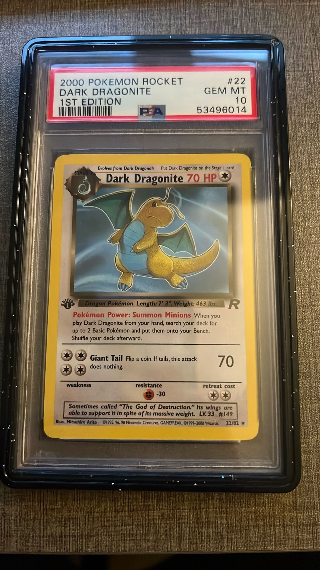 Dark Dragonite 1st Edition PSA 10