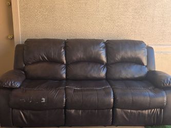 Power Reclining Sofa Plus Matching Recliner chair- Must Go - $5p OBO MUST PICK UP TODAY.