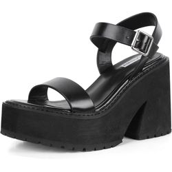 🌸Women's Platform Wedge Sandal Chunky Block Heel Open Toe Adjustable Ankle Buckle Fashion Summer Dress Heels Women 👠 