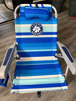 Tommy Bahama 5-Position Backpack Beach Chair with Pillow (Morning Blue)