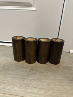 4Pcs Furniture Legs 4" Bed Riser Solid Wood Sofa Supporter Couch & Table Lifter