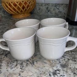 Pfaltzgraff Gazebo White Set of 4 Coffee Tea Cups
