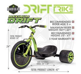 BRAND NEW MADD GEAR MAXIMUM DRIFT TRIKE 360’