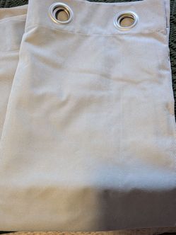 Very Nice Pair of Gray  Grommet Style Blackout Curtains