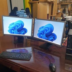 Duo (2) MONITORS SET WITH STAND AND CABLES FOR $100