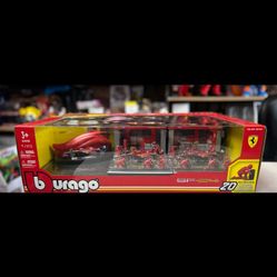 Formula 1 (F1 Racing) Bburago Deluxe Paddock Set - Ferrari 