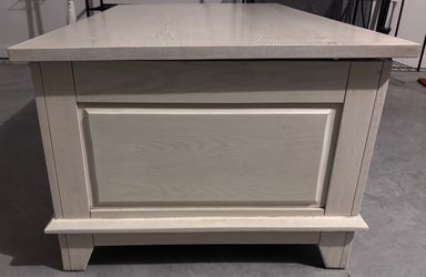 White Wood Coffee Table with Storage