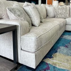 Rawcliffe Parchment Beige L Shaped Huge Sectional Sofa /P