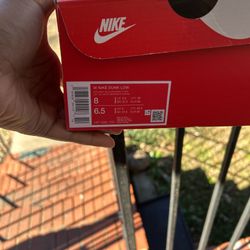 Nike Dunk Low red trainers Size US 8 In Woman