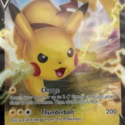 Pikachu V card