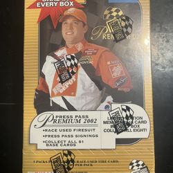 2002 Press Pass Premium NASCAR Blaster Box