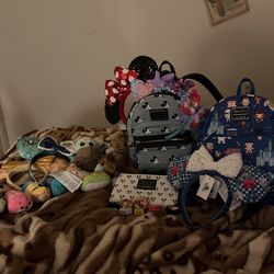 Disney Lot Backpacks And Ears 