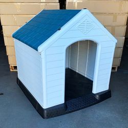 (Brand New) $150 Waterproof Plastic Dog House for X-Large size pet Indoor Outdoor Cage Kennel 42x42x45 inches
