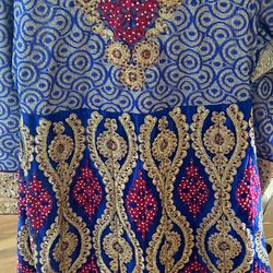 Beautiful Blue/ Pink Indian/Kaftan  dress