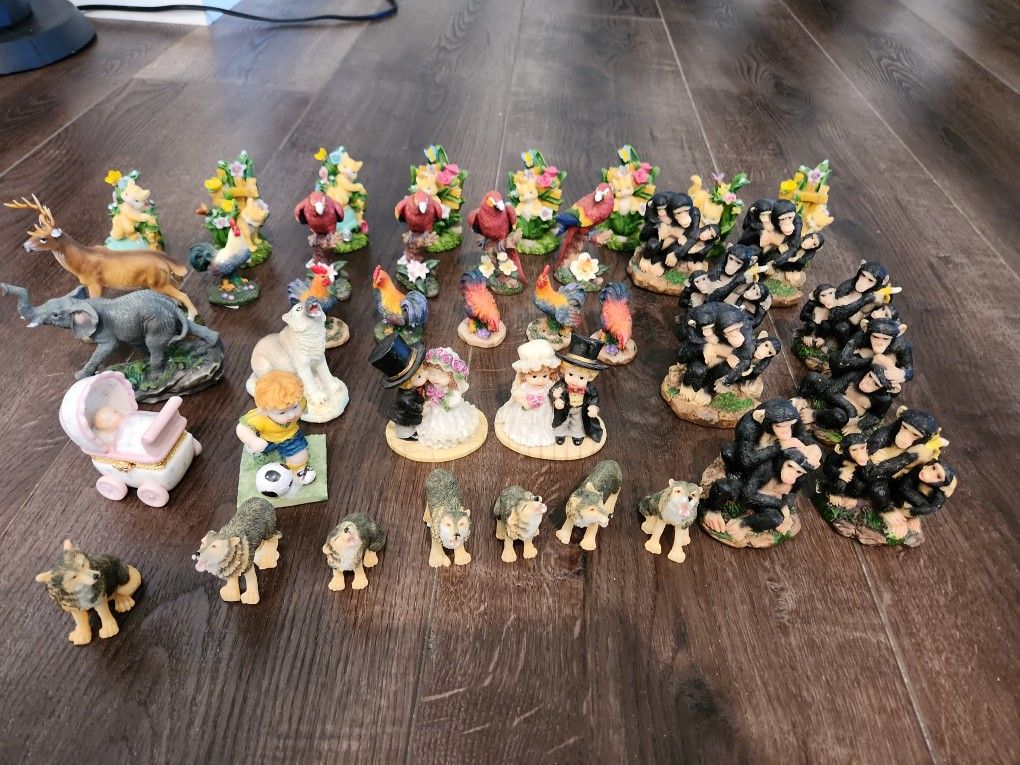 40 pcs Mini Animal Figures and Wedding etc