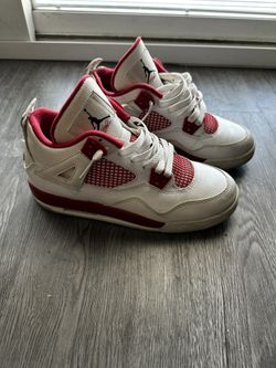 Jordan 4 retro red and white