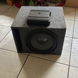 Single 10” Sub With Alpine Amp.