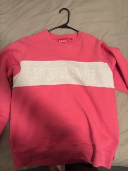 Supreme Zig Zag stitch panel crewneck