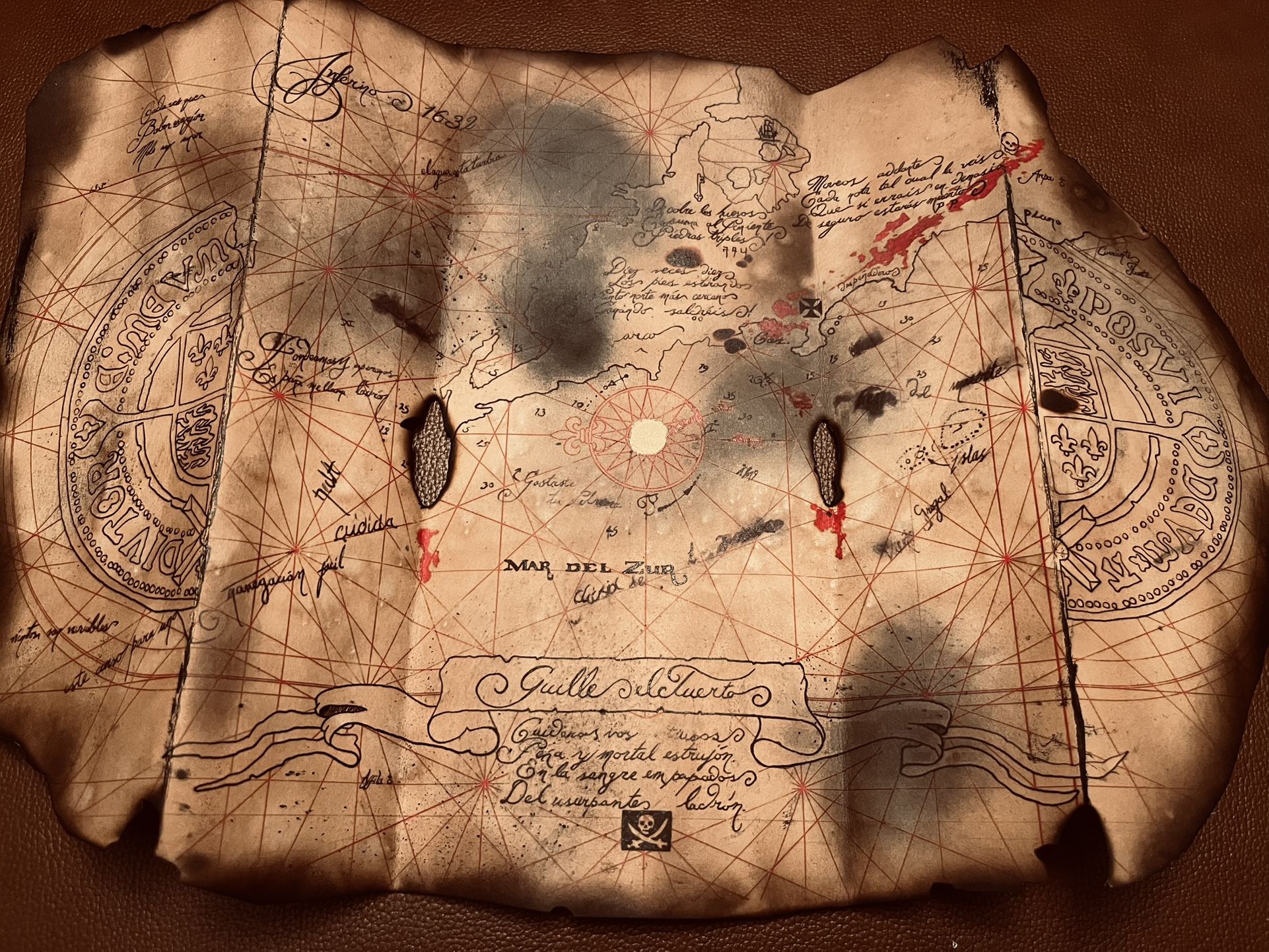 Handmade Replica Of The Goonies Treasure Map