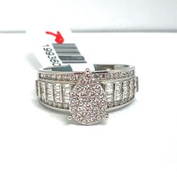 925 Sterling Silver CZ Pear Ring 4.20g Size 9 199360/20
