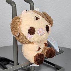 6" Plush Goals Brown Moocha The Mocha Cow Keychain