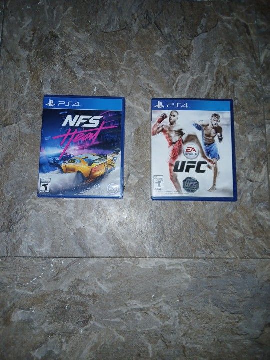2 Ps4 Games Need For Speed Heat And UFC