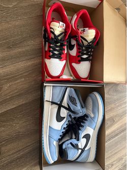 Jordan Retro 1 university blue/ Nike dunk Chicago split