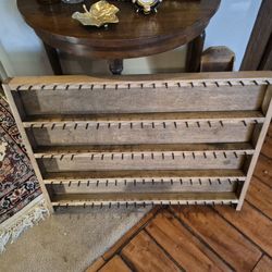 thread holder for wall solid maple wood