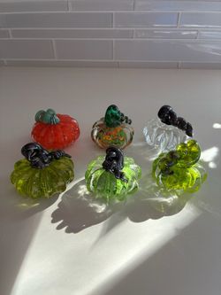 Glass Miniature Pumpkins $12 Each