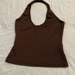  Brown Halter Top