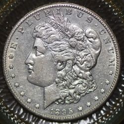 1895-O Morgan Silver Dollar Beautiful Old Album coin
