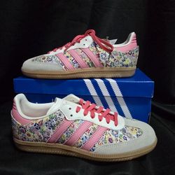 Adidas SAMBA OG X LIBERTY LONDON SHOES KIDS Size 4