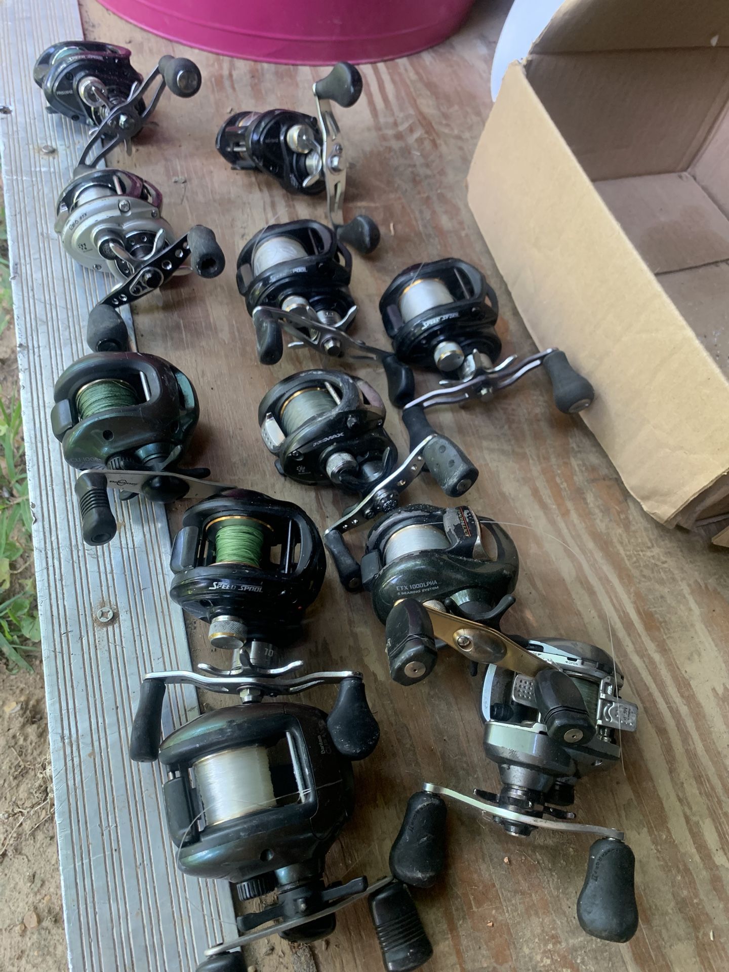 Used Bait Caster Reels Bundle Deal