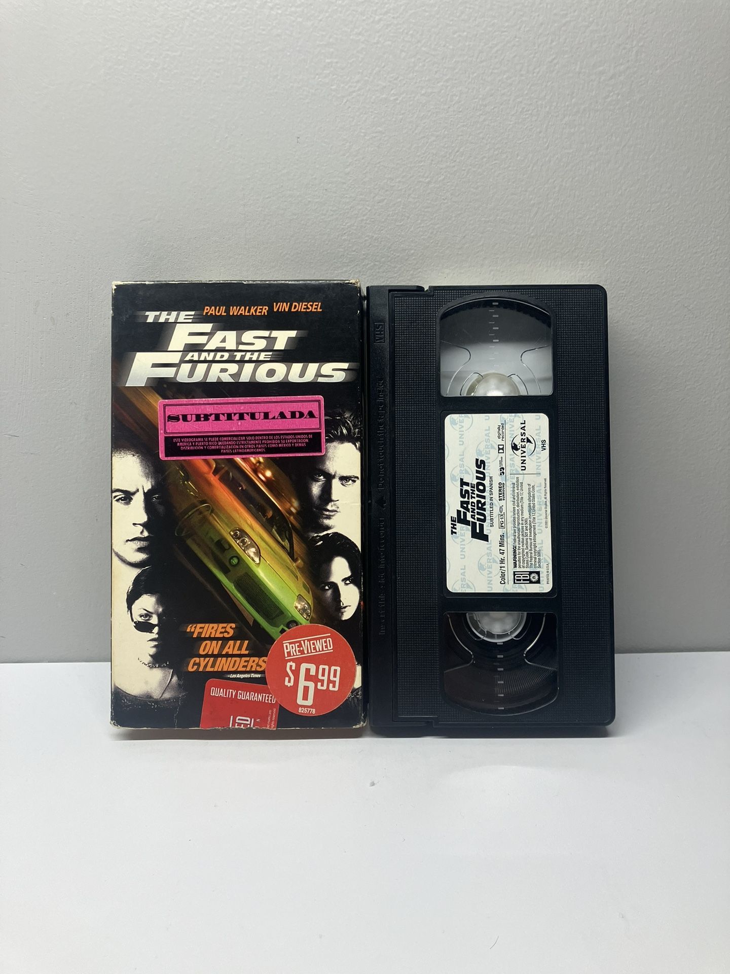 Rare The Fast And The Furious VHS - English With Spanish Subtitles