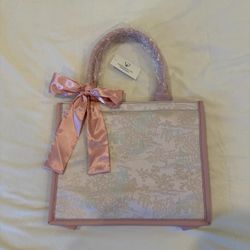 Windsor Embroidered Satin Bow Tote Bag