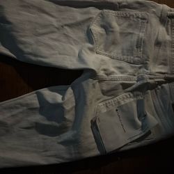 WHITE PURPLE JEANS SIZE 30  WAIST