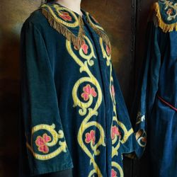 Vintage American Women's Yellow and Blue Fancy-dress(hasv13)12