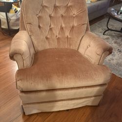 tufted velvet swivel rocker/vintage upholstered swivel club chair