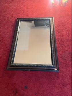 Large Ornate Wood & Gold Wall Mirror