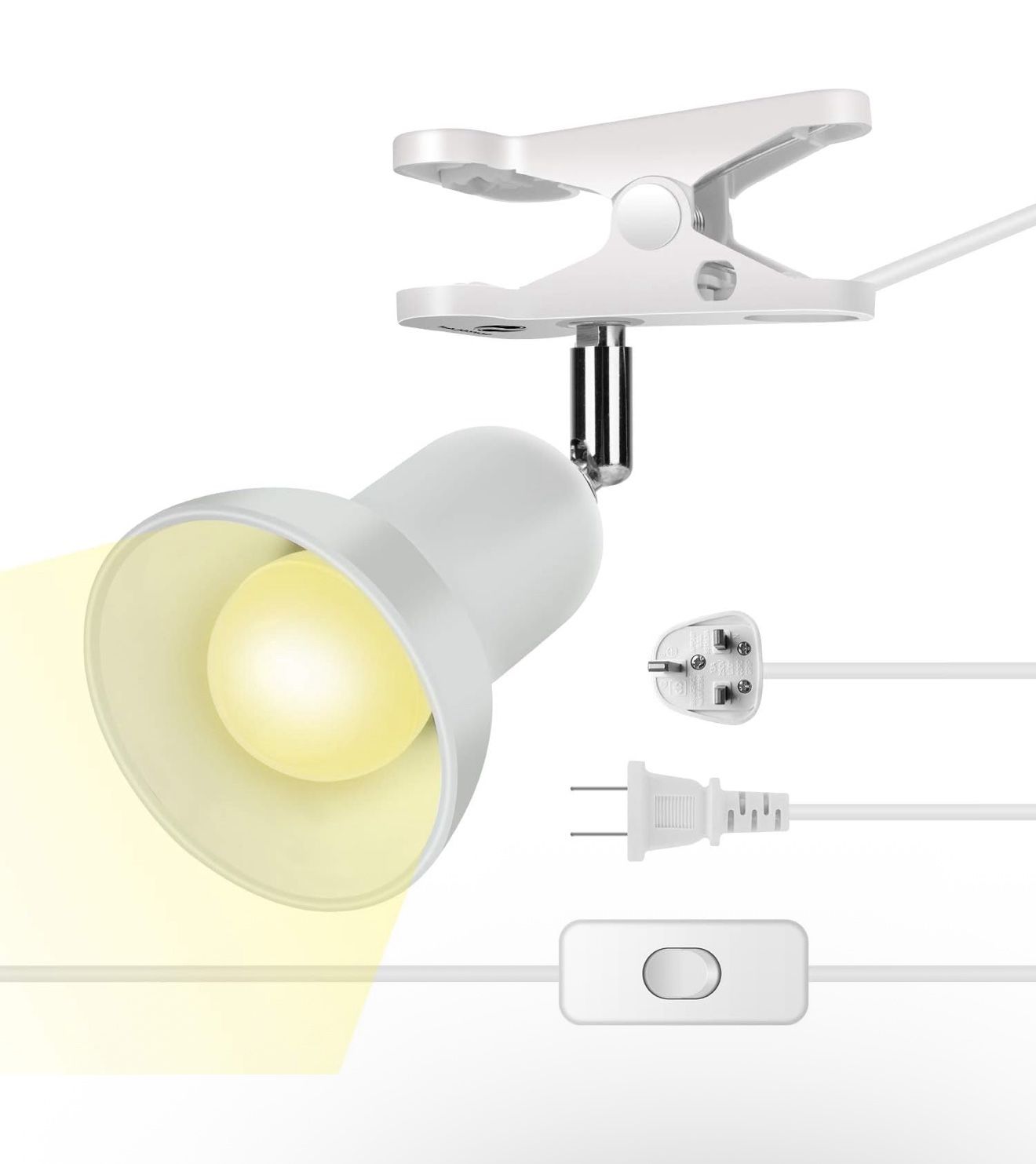 360° Rotation Clip on Lamp Portable Book Reading Light