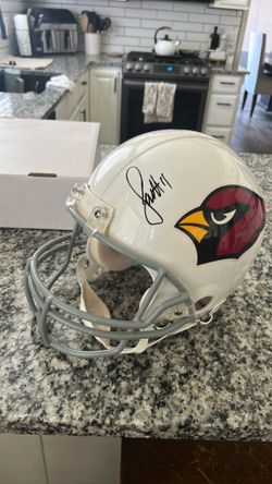Larry Fitzgerald Printed Signature helmet